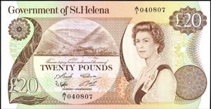 Saint Helena, P10a, B306a, 20 Pounds (1986)