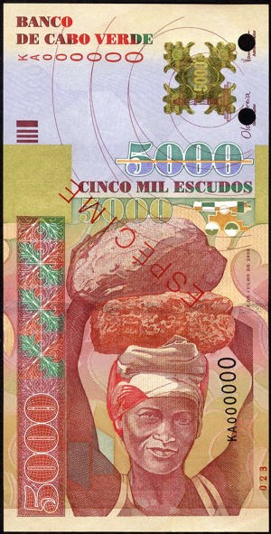Cape Verde, P67s, B216as, 5000 Escudos, 5 July 2000, SPECIMEN