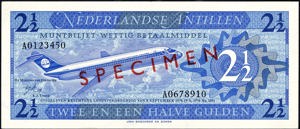Netherlands Antilles, B103as, PLNA18.2.sa, PA21s, 2½ Gulden 1970, SPECIMEN
