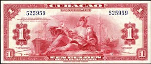 Curacao, PLNA12.1a, P35a, 1 Gulden 1942, Sign. Wouters/Franke