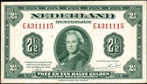 Netherlands, PL15a, P65a, 2½ Gulden 1943