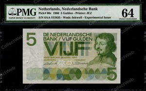 Netherlands, PL22e, P90c, 5 gulden 1966, Circulation proof