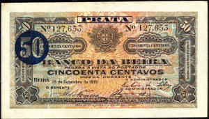 Mozambique, PR4, 50 Centavos, 15 de Setembro de 1919