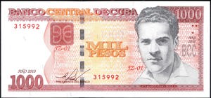 Cuba, P132r, B918az, 1000 Pesos 2010, REPLACEMENT
