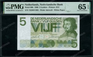 Netherlands, PL22c1, P90b, 5 gulden 1966