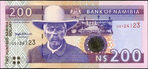 Namibia, P10a, B208a, 200 Namibia Dollars (1996)