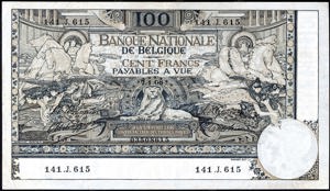 België, P70, B531a, Morin 52, 100 Francs, 7.1.08